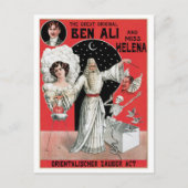 Ben Ali ~ Illusionist Magicien  Magic Act Briefkaart (Voorkant)