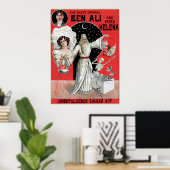 Ben Ali Illusionist Magicien Vintage Poster (Thuiskantoor)