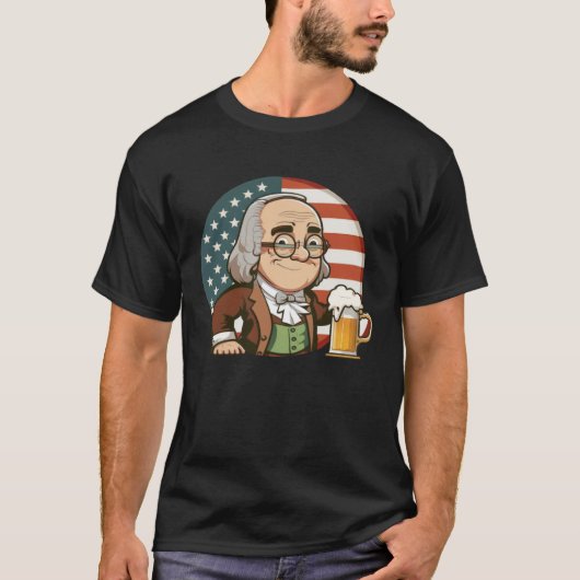 Ben Beer 4th of July Benjamin Franklin Men Women U T-shirt (Voorkant)