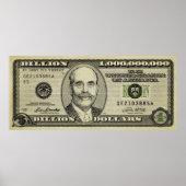 Ben Bernanke Billion Bank Note Print (Voorkant)