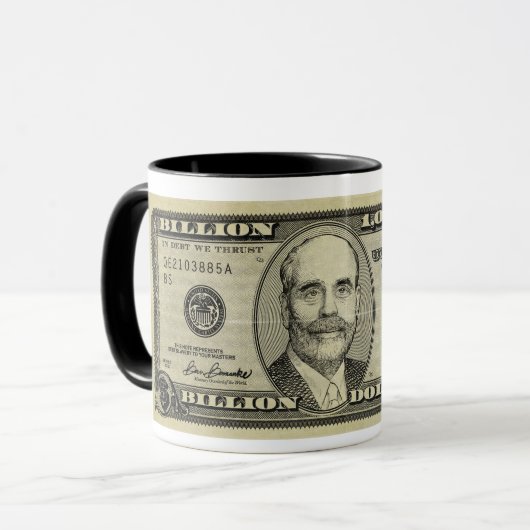 Ben Bernanke Billion Dollar Bill Mokken (Voorkant links)