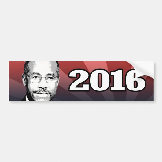 BEN CARSON 2016 CANDIDAAT BUMPERSTICKER (Voorkant)