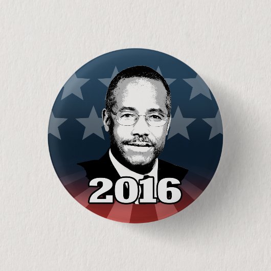 BEN CARSON 2016 CANDIDAAT RONDE BUTTON 3,2 CM (Voorkant)