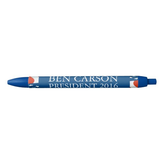 Ben Carson President 2016 Zwarte Inkt Pen (Voorkant)