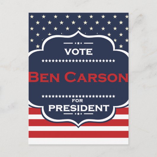 ben carson president briefkaart (Voorkant)