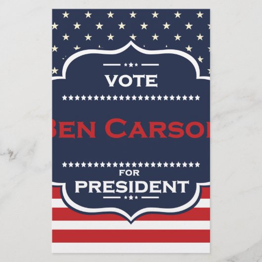 ben carson president briefpapier (Voorkant)