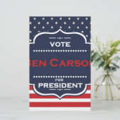 ben carson president briefpapier (Staand voorkant)