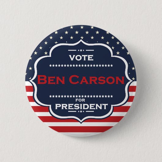 ben carson president ronde button 5,7 cm (Voorkant)