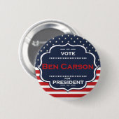 ben carson president ronde button 5,7 cm (Voorkant /achterkant)