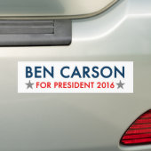Ben Carson voor President 2016 bumpersticker (Op auto)