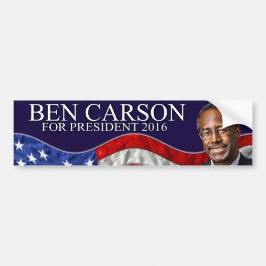 Ben Carson voor President 2016 Bumpersticker (Voorkant)
