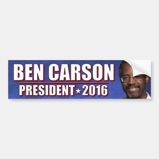 Ben Carson voor President 2016 Bumpersticker (Voorkant)