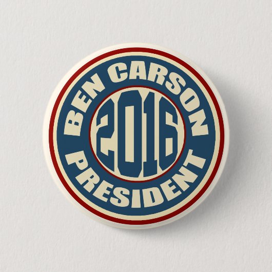 Ben Carson voor President in 2016 Ronde Button 5,7 Cm (Voorkant)
