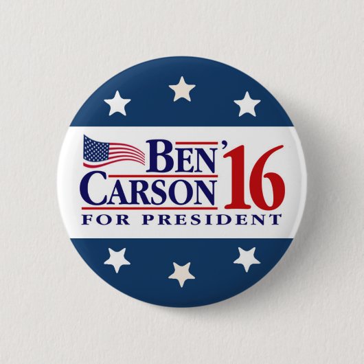 Ben Carson voor President Ronde Button 5,7 Cm (Voorkant)