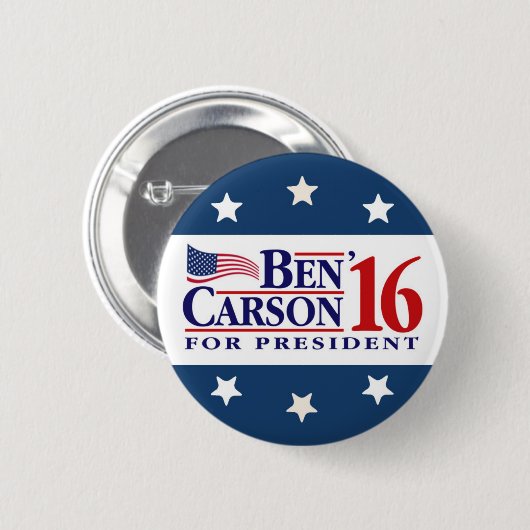 Ben Carson voor President Ronde Button 5,7 Cm (Voorkant /achterkant)