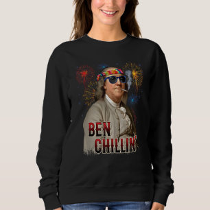Ben Chillin' Stoner Ben Franklin op 4 juli Firew Trui