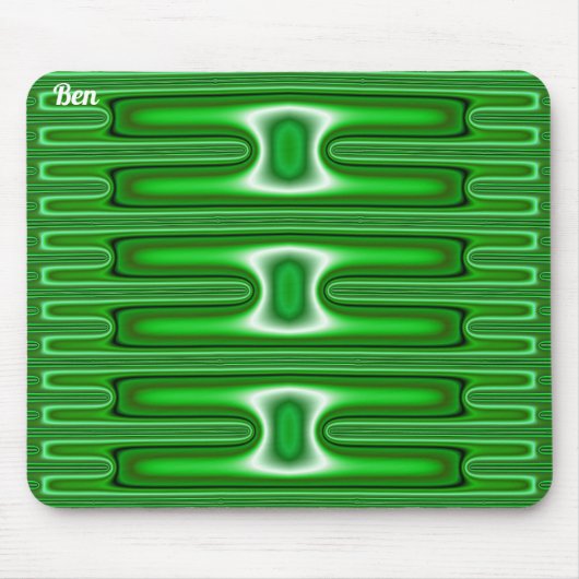 BEN ~ CHRISTMAS ~ Black Green White Muismat (Voorkant)