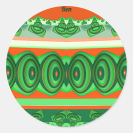 BEN ~ CHRISTMAS ~ RONDE STICKER