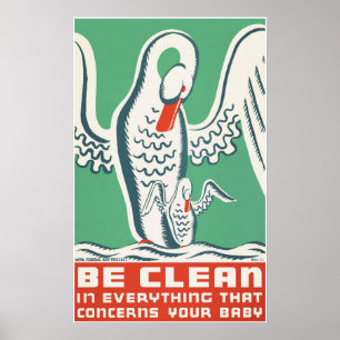 BEN CLEAN in alles dat uw Baby WPA betrekking heef Poster