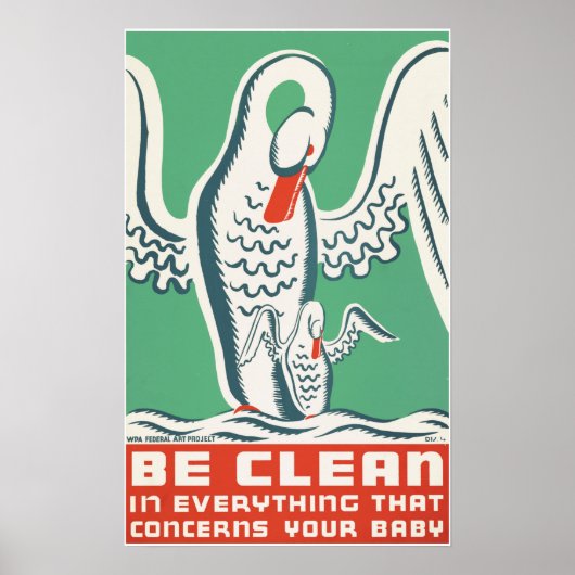 BEN CLEAN in alles dat uw Baby WPA betrekking heef Poster (Voorkant)