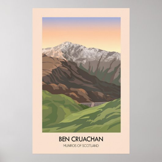 Ben Cruachan Munro van Schotland Reisposter Poster (Voorkant)