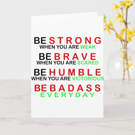 Ben Dagelijkse Badass Kaart (Gele Bloem)