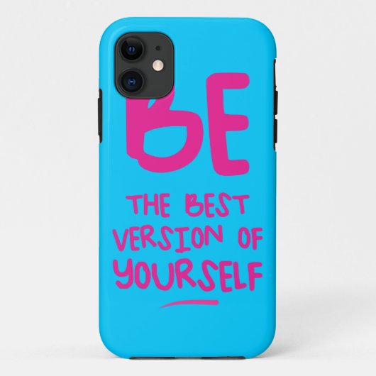 BEN DE BESTE VERSIE VAN JEZELF, blauw Case-Mate iPhone Case (Achterkant)