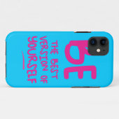 BEN DE BESTE VERSIE VAN JEZELF, blauw Case-Mate iPhone Case (Achterkant (horizontaal))