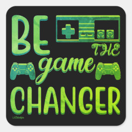 BEN DE inspirerend gamewisselaar Vierkante Sticker