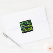 BEN DE inspirerend gamewisselaar Vierkante Sticker (Envelop)