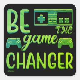 BEN DE inspirerend gamewisselaar Vierkante Sticker