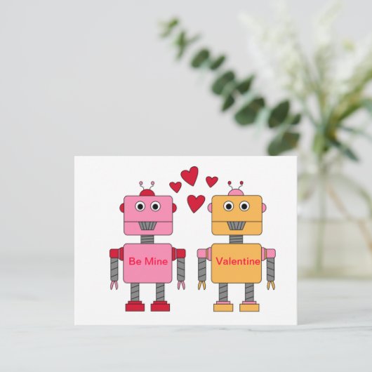 Ben de Robots van de Mijn Feestdagenkaart (Staand voorkant)