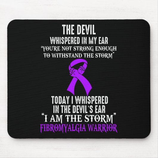 Ben de Storm Fibromyalgie bewustzijnsstrijder Muismat (Voorkant)