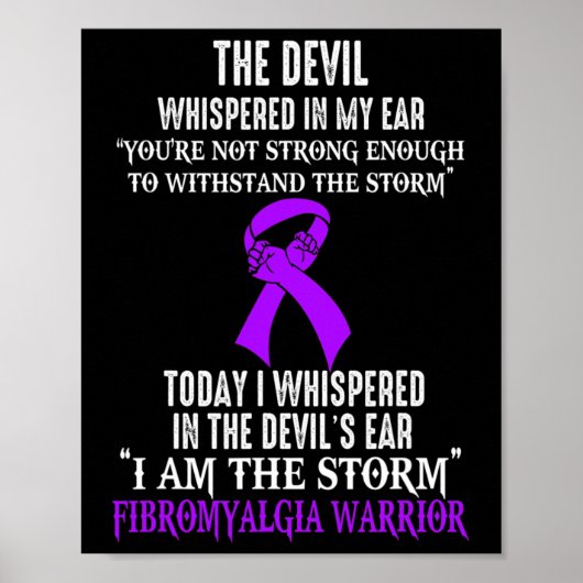 Ben de Storm Fibromyalgie bewustzijnsstrijder Poster (Voorkant)