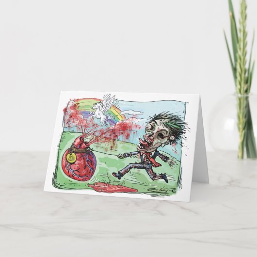 Ben de Zombie Valentijn van de Mijn Feestdagen Kaart (Voorkant)