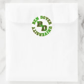 Ben Dover University Ronde Sticker (Tas)