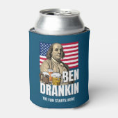 BEN DRANKIN 4 juli Benjamin Franklin Blikjeskoeler (Blikje Voorkant)