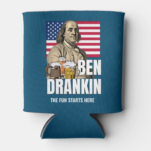 BEN DRANKIN 4 juli Benjamin Franklin Blikjeskoeler (Voorkant)