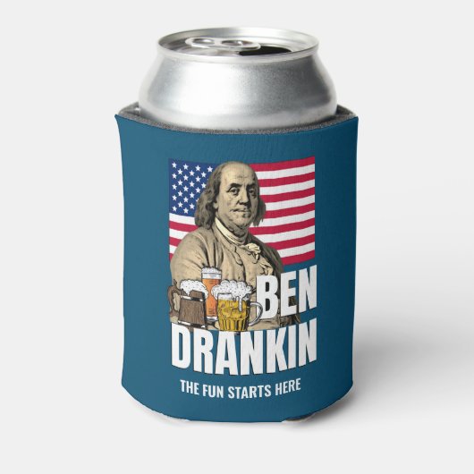 BEN DRANKIN 4 juli Benjamin Franklin Blikjeskoeler (Blikje Achterkant)