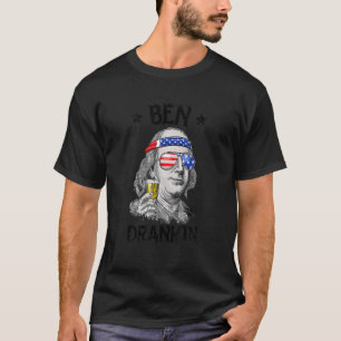 Ben Drankin 4 juli Benjamin Franklin Mannen Amer T-shirt