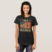 Ben Drankin 4 juli Benjamin Franklin Mannen Amer T-shirt (Voorkant volledig)