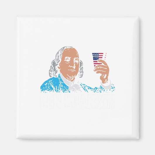 Ben Drankin 4 juli Benjamin Franklin Mannen Vrouwe Magneet (Voorkant)