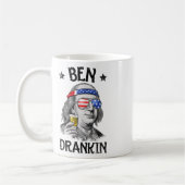 Ben Drankin, 4 juli Benjamin Franklin Mannen Wome Koffiemok (Links)