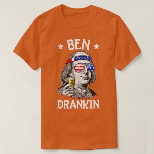 Ben Drankin, 4 juli Benjamin Franklin Mannen Wome T-shirt (Design voorkant)