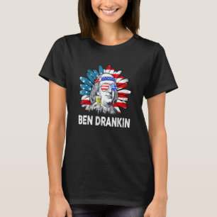 Ben Drankin, 4 juli Benjamin Franklin Mannen Wome T-shirt