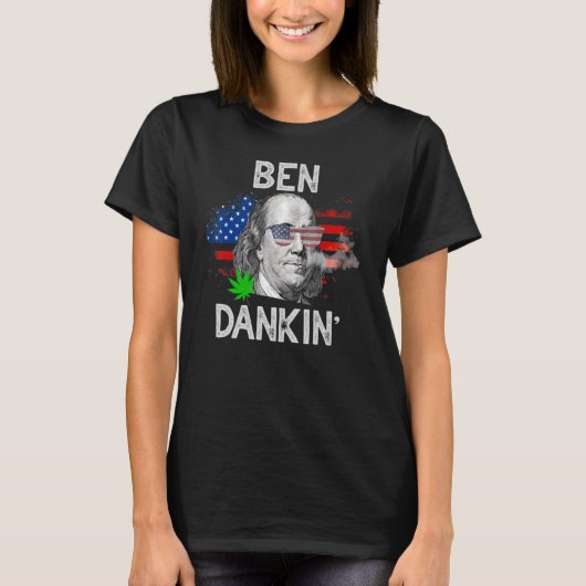 Ben Drankin 4 juli Benjamin Franklin Usa Fla T-shirt (Voorkant)