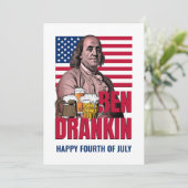 BEN DRANKIN 4 juli Feestdagenkaart (Staand voorkant)
