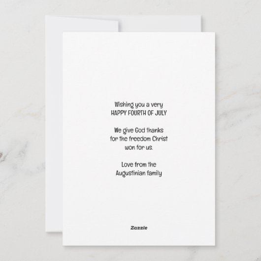 BEN DRANKIN 4 juli Feestdagenkaart (Achterkant)