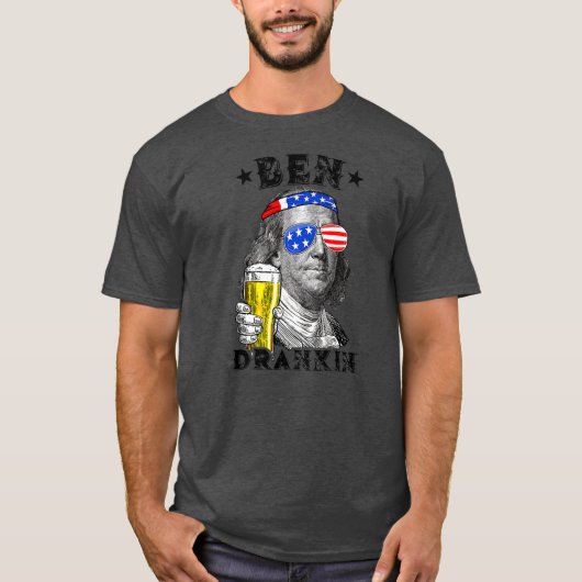 Ben Drankin, 4 juli Funny Beer  T-shirt (Voorkant)