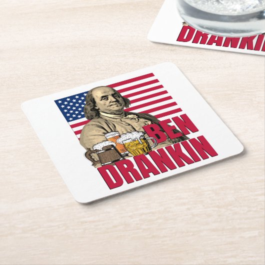 BEN DRANKIN 4 juli Kartonnen Onderzetters (Schuin)
